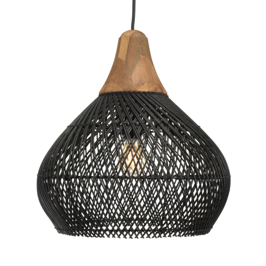 Suspension cloche en rotin FOLELLI