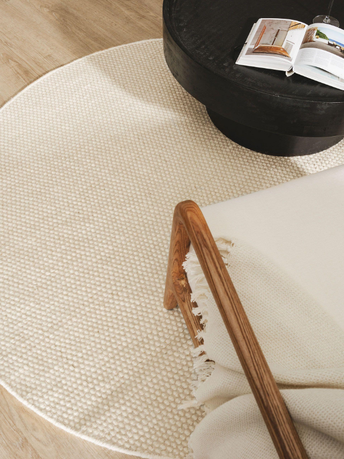 Tapis rond de laine tissé main ROCCO