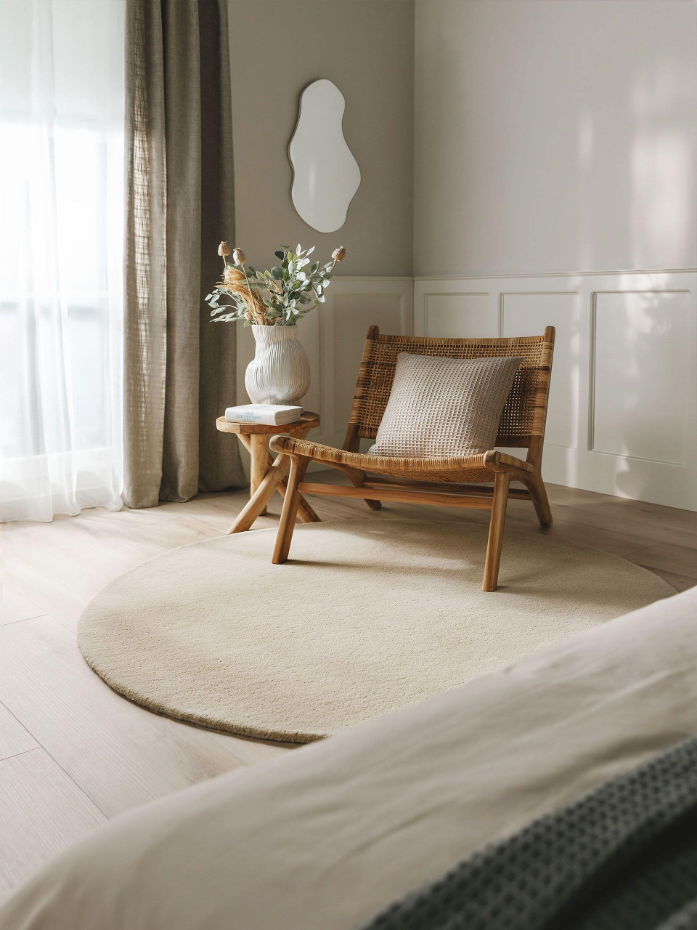 Tapis rond de laine tufté main BENT