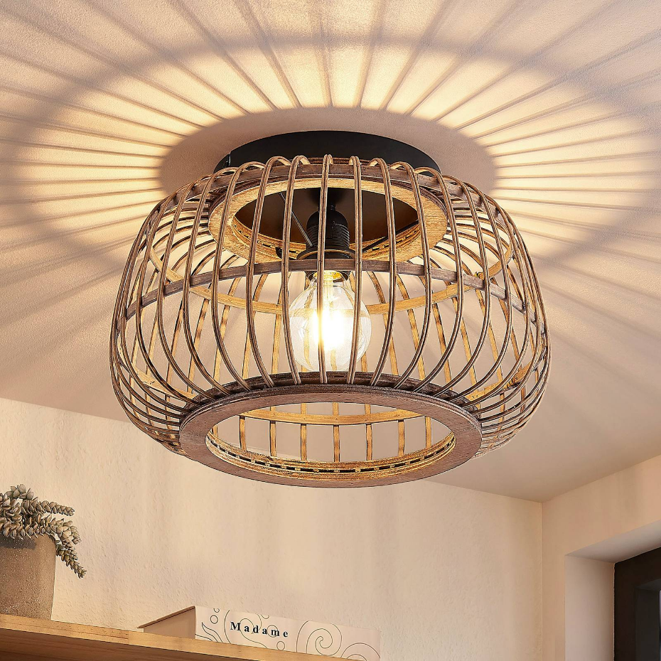 Plafonnier en bois scandinave, Bominio