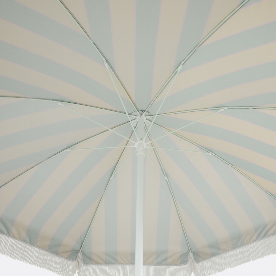 Parasol à franges, tissu avec motif à rayures, VALERIA