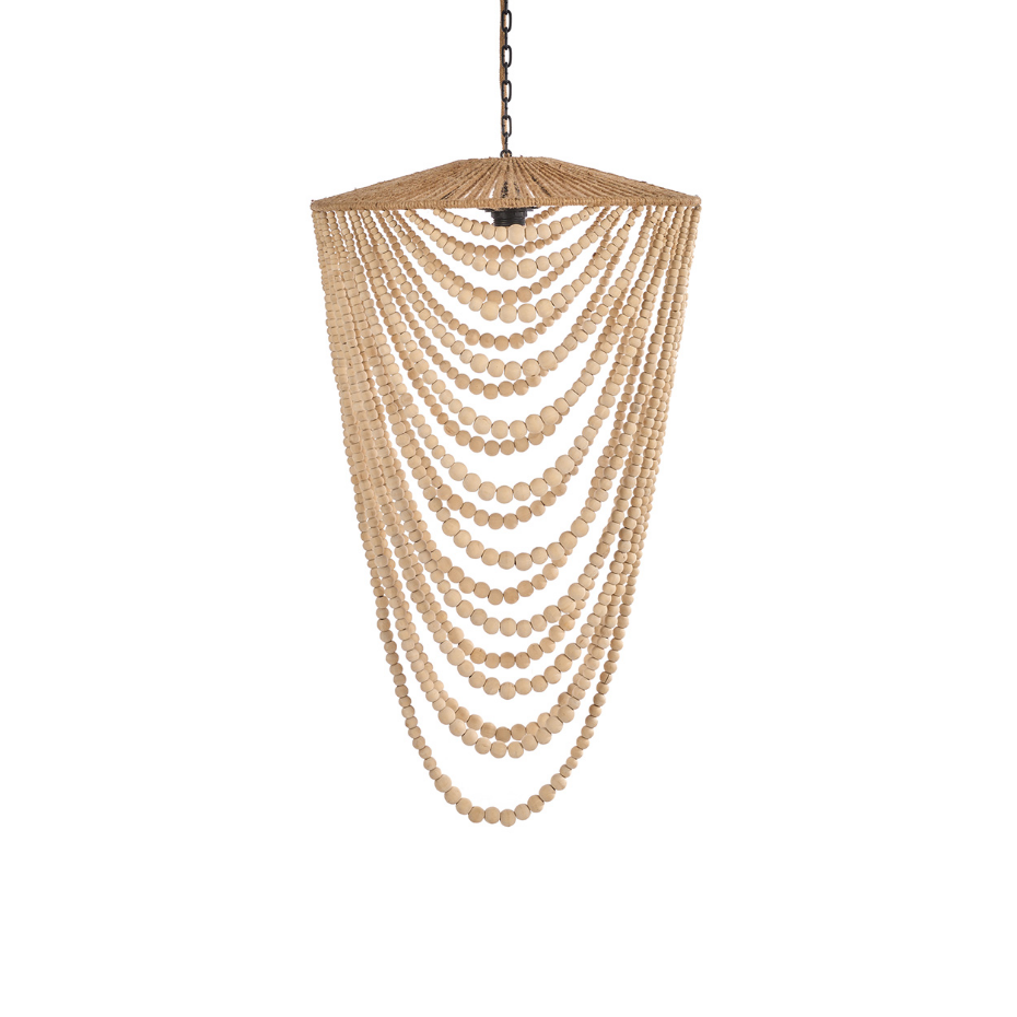 Suspension en bois et fer WOODEN BEAD