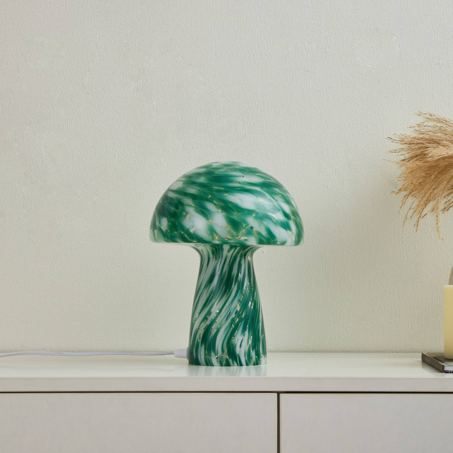 Lampe à poser en verre moderne, Hubi