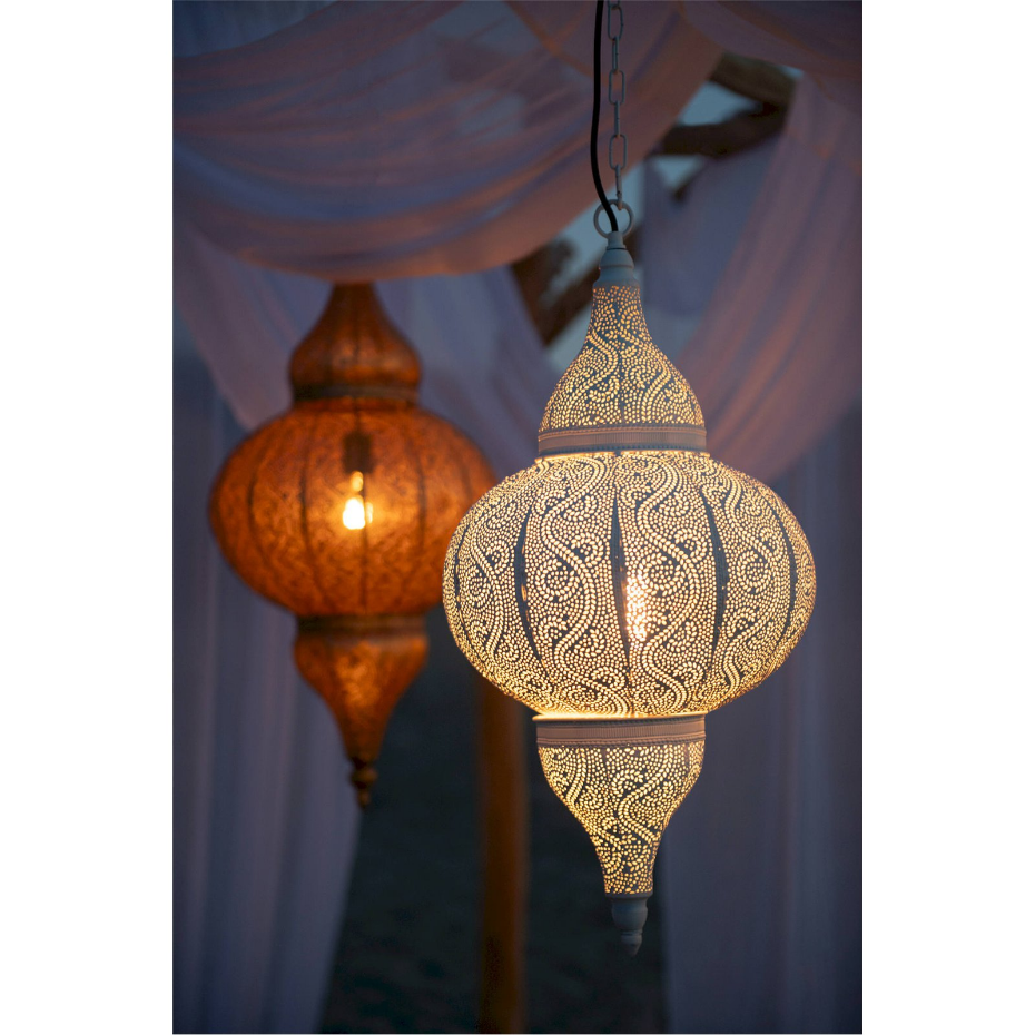 Suspension en métal design oriental organique