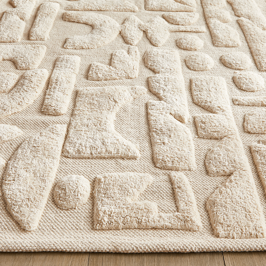 Tapis enfant motif géométrique coton bio, Podotak