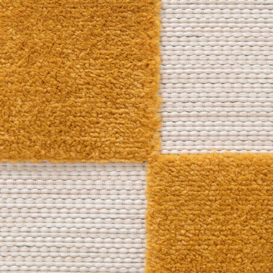 Tapis salon damier en relief moderne   CHILL