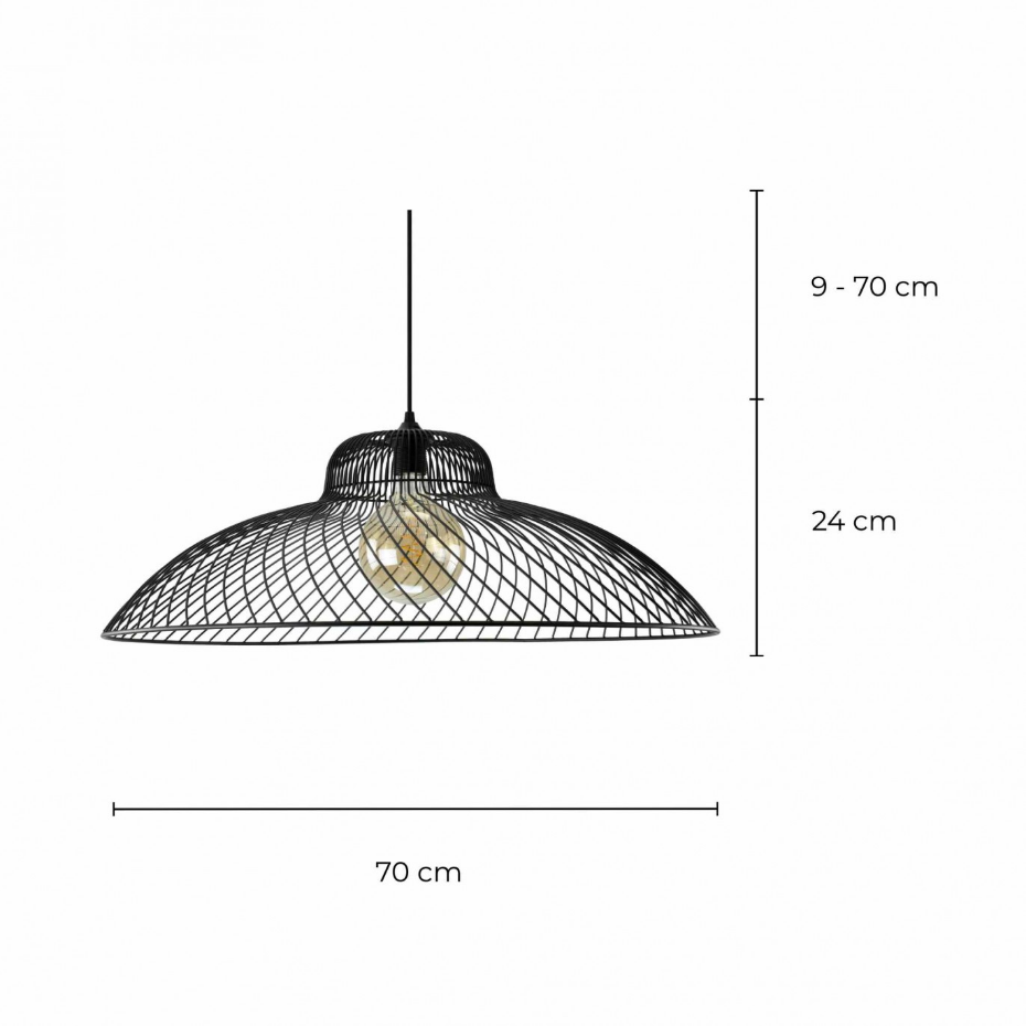 Suspension grand modèle en métal filaire, SIMARS