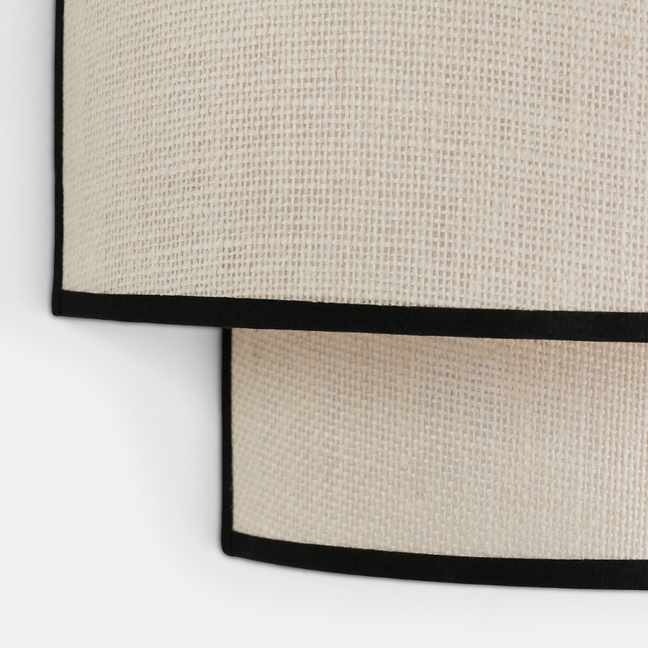 Applique double en jute, Come