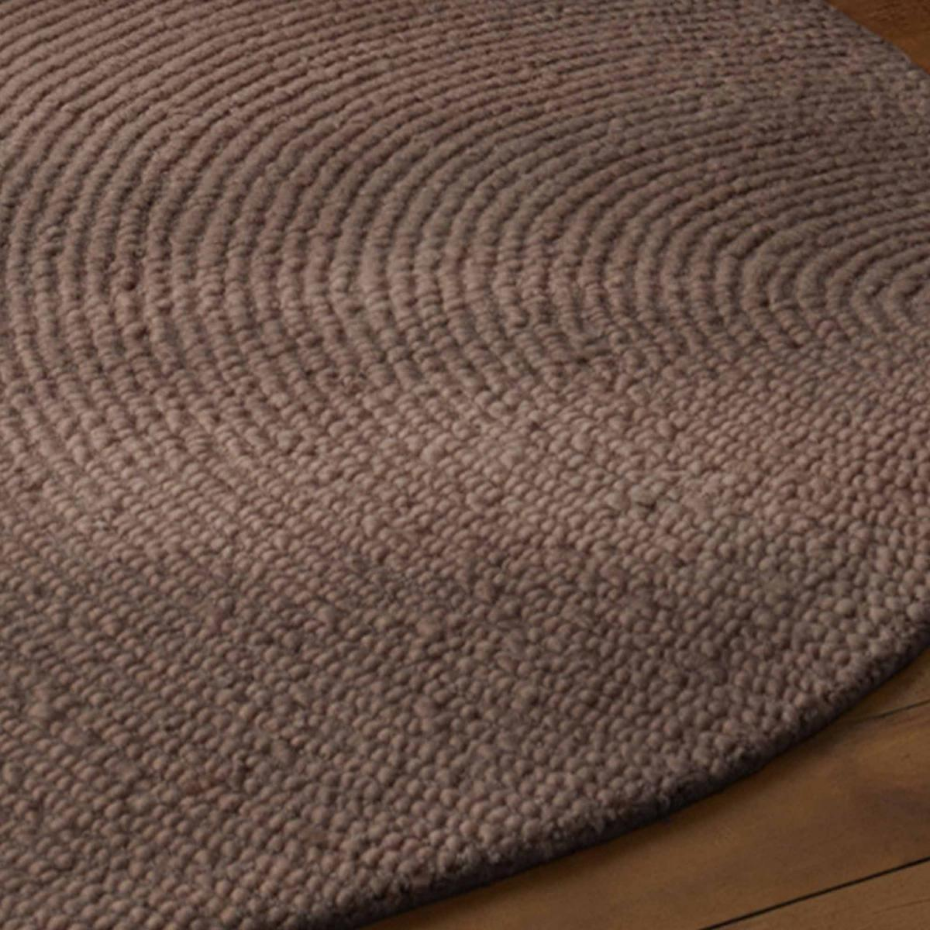 Tapis rond ELENI Faux uni