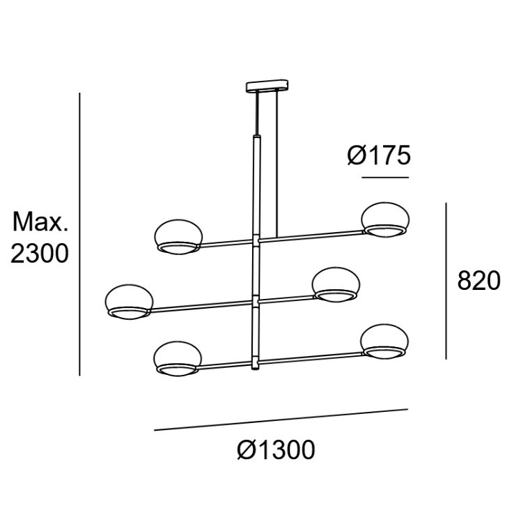 Suspension en métal, D.1V014046 , COCO