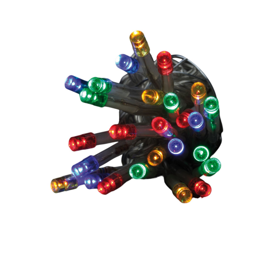 Guirlande électrique 80 Led multicouleur 3 m fil transparent