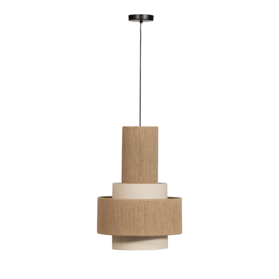 Suspension ronde en corde ø38cm- PELLE