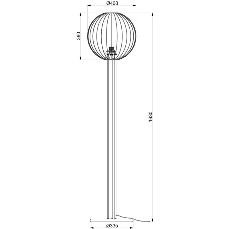 Lampadaire design en métal scandinave, BELOUNE