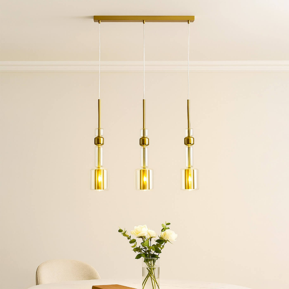 Suspension en verre et acier, CANDY BAR