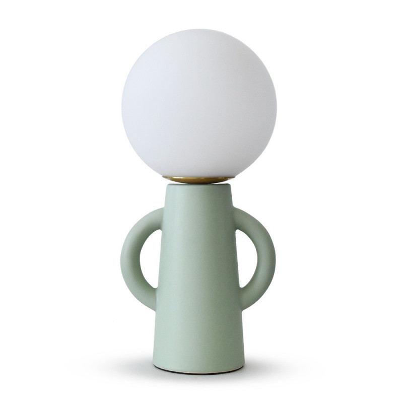 Lampe de table céramique vert Paul