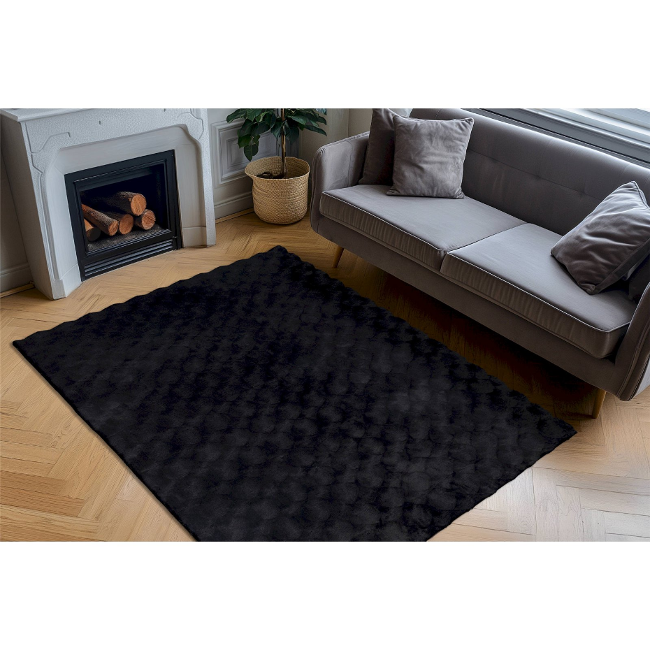 Tapis shaggy en polyester rectangulaire