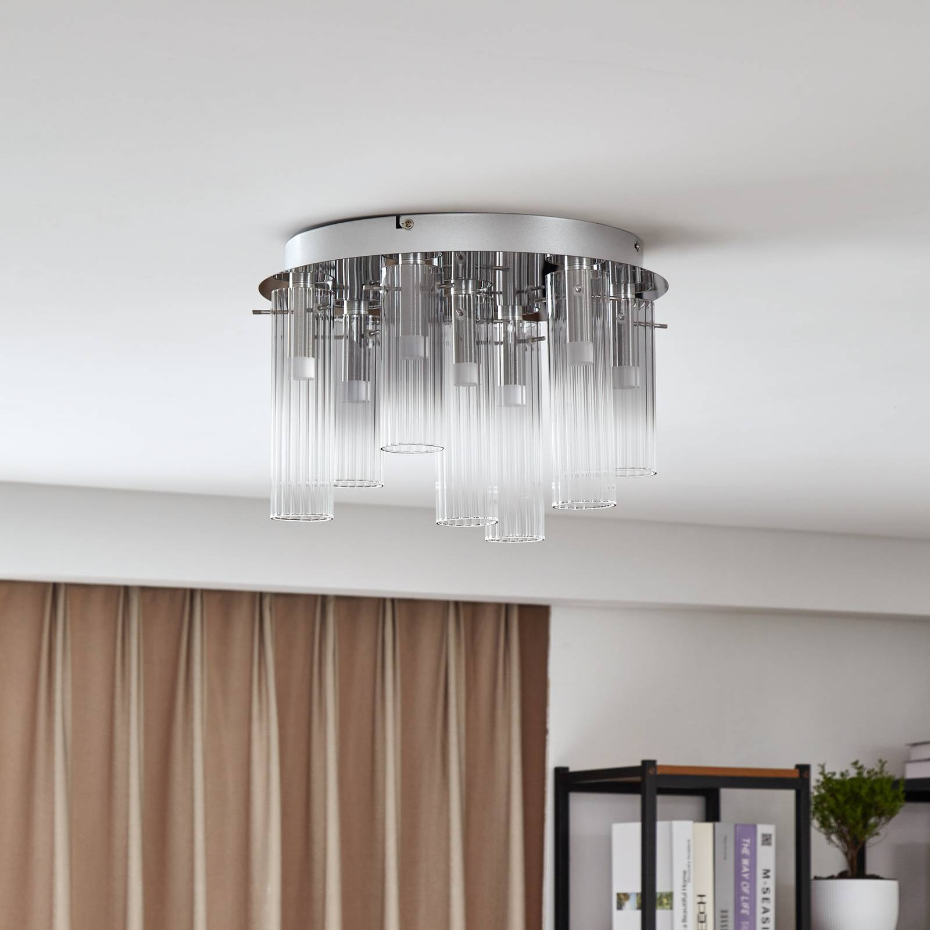 Plafonnier en verre moderneLED, Korvitha