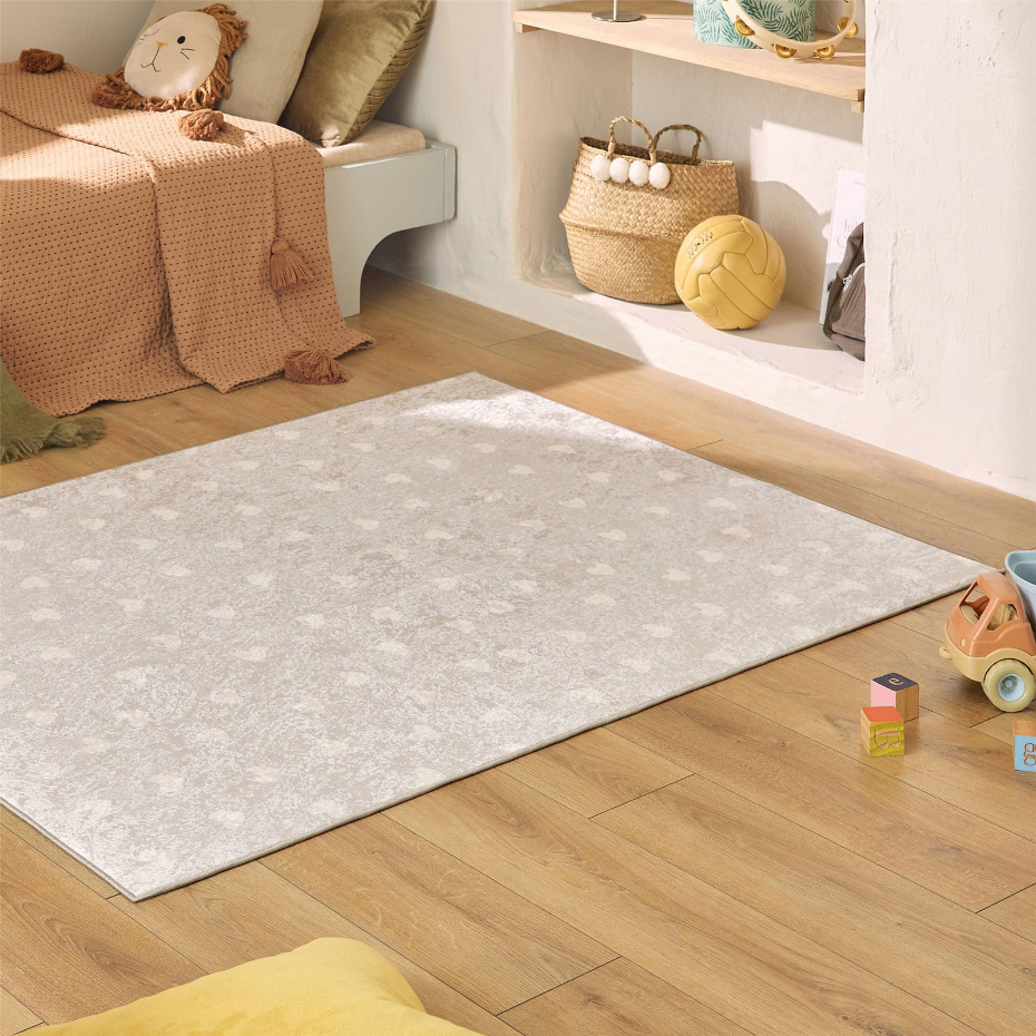 Tapis rectangulaire en polyester HAPPY
