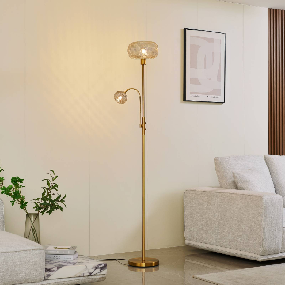 Lampadaire en métal moderne, Aliette