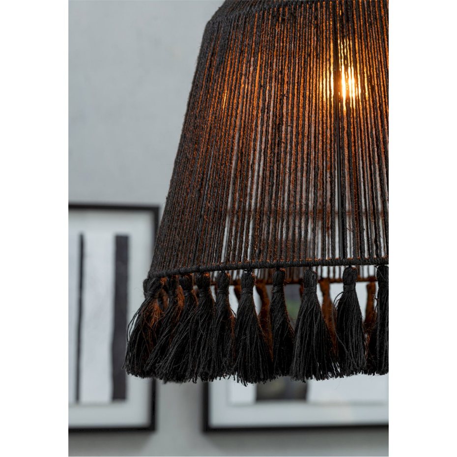 Suspension ronde en jute pour plafond