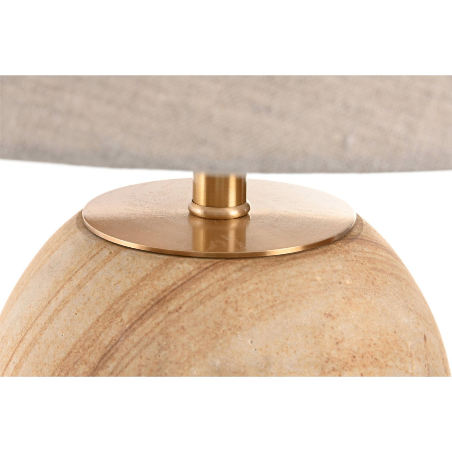Lampe de table en bois et laiton forme organique Item Home India Lamps 1c25