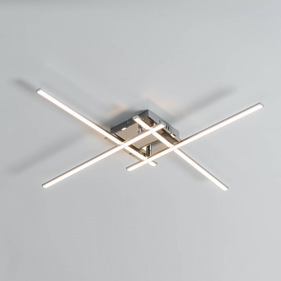 Plafonnier LED carré 4 bras - YUNA