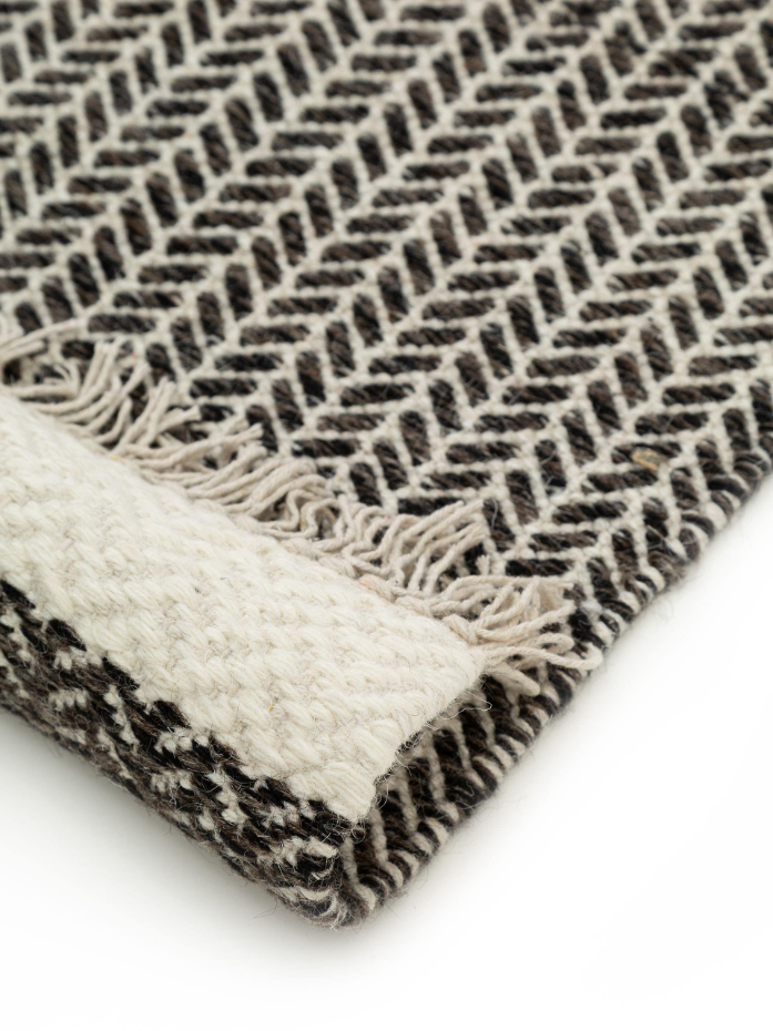 Tapis de couloir en laine tissé main KIM