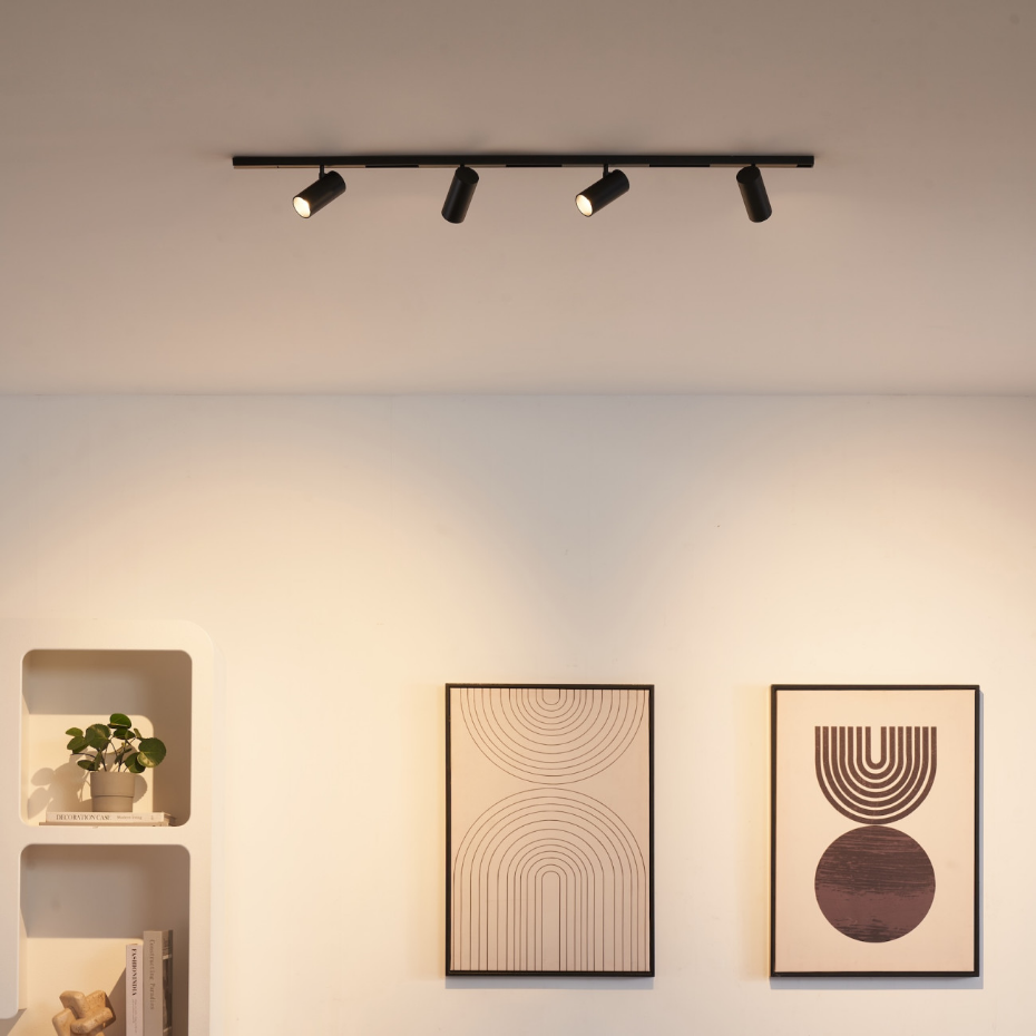 Kit rail 4 spots LED orientables - LYNE