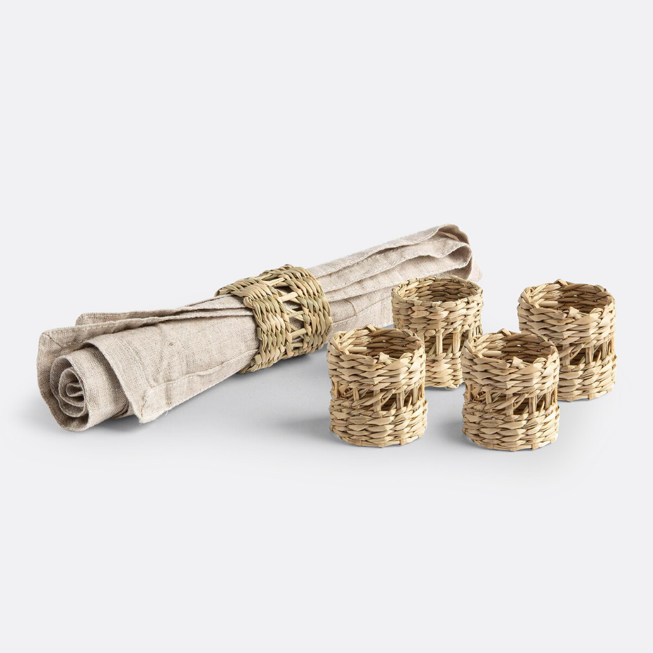 Lot de 4 ronds de serviette, Nala