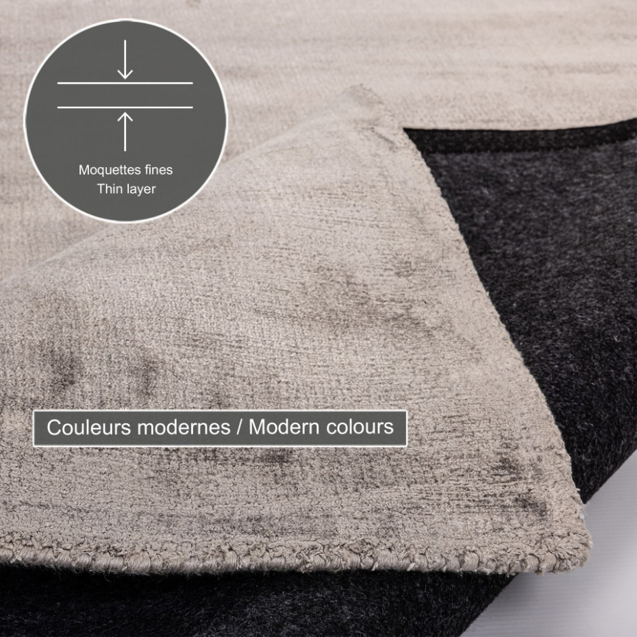 Tapis en viscose brillant tissé main - Star