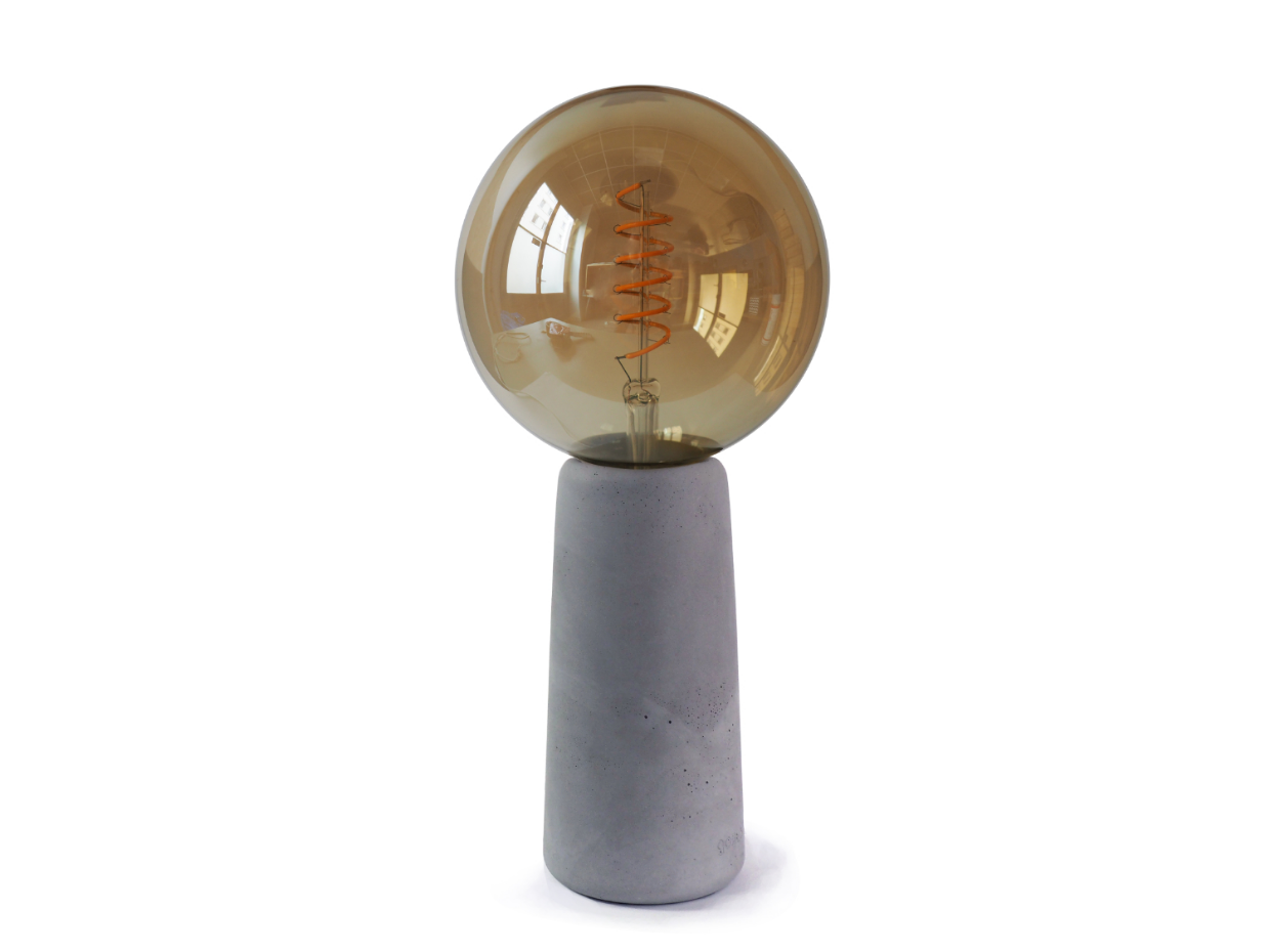 Lampe à poser béton ampoule style Edison - PHARE