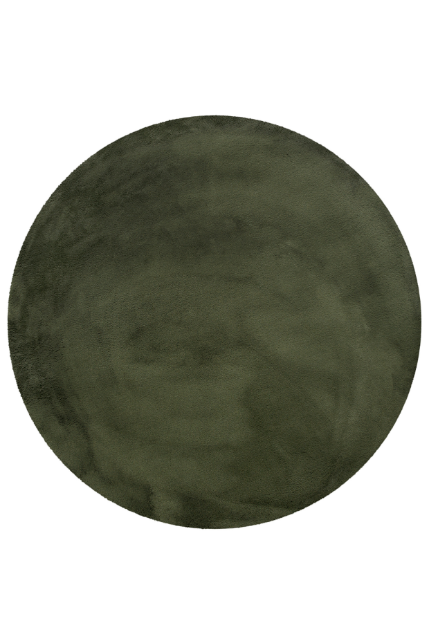Tapis salon rond doux sensation peau de lapin ,  Anna