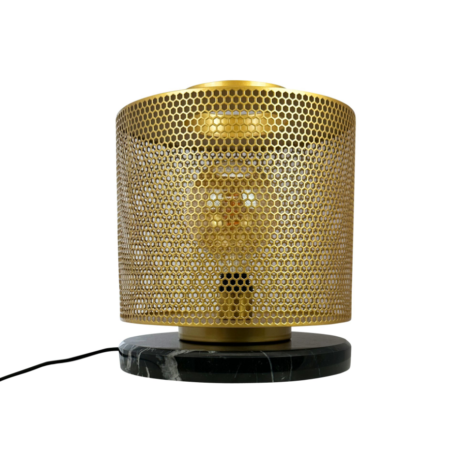 Lampadaire en Métal brass/marble Nantes