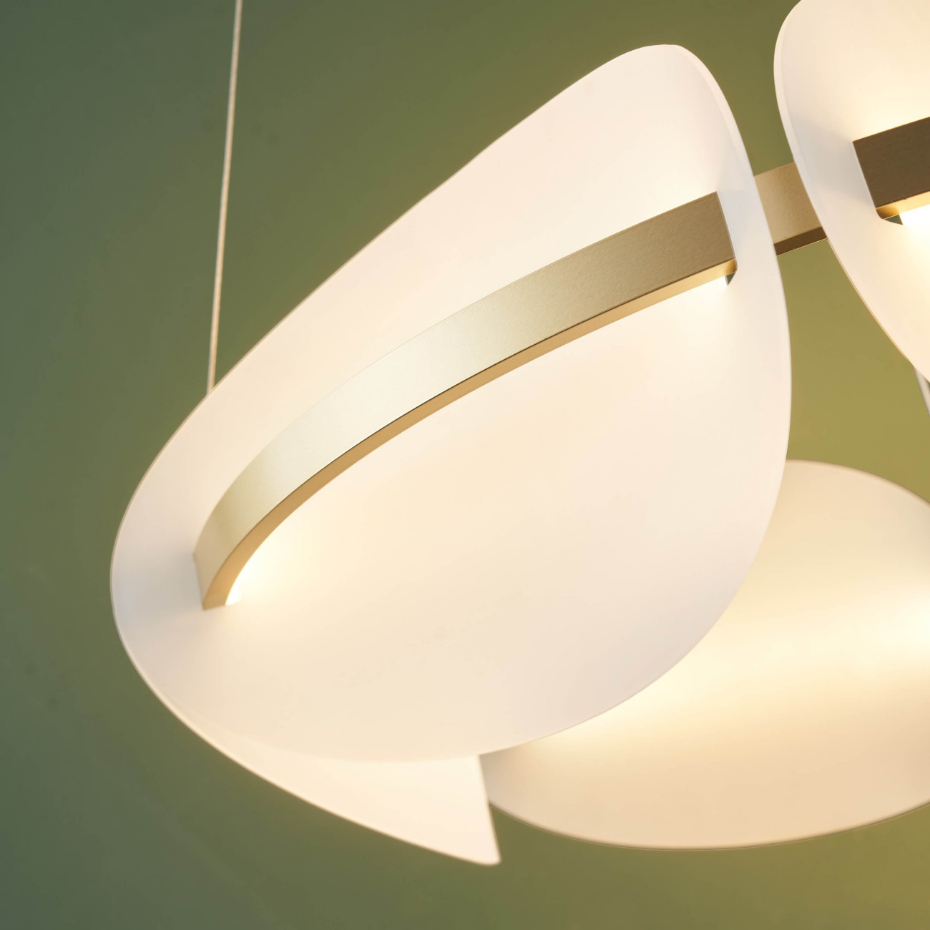 Suspension LED capsule galbée - CRISTALIA