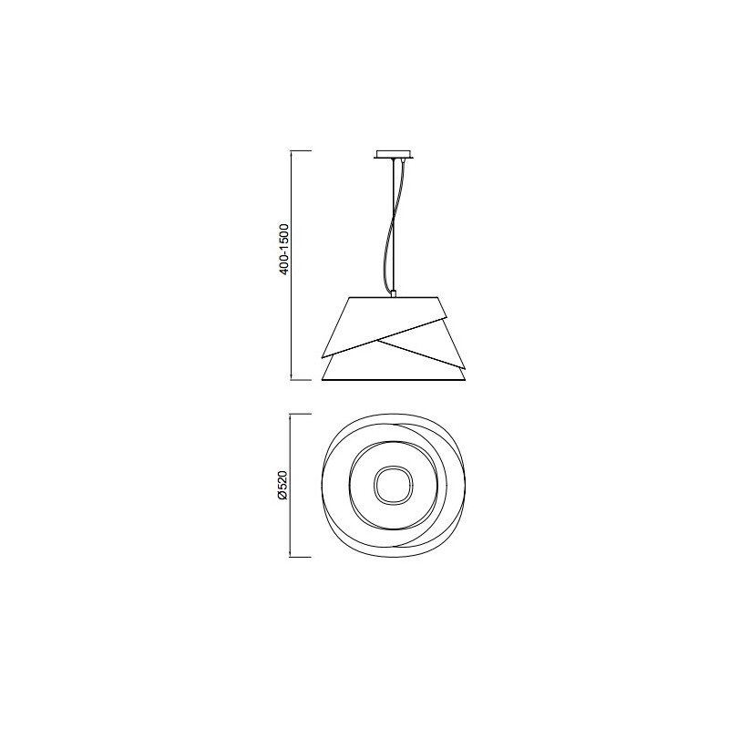 Suspension en métal design, D.52 , ALBORAN