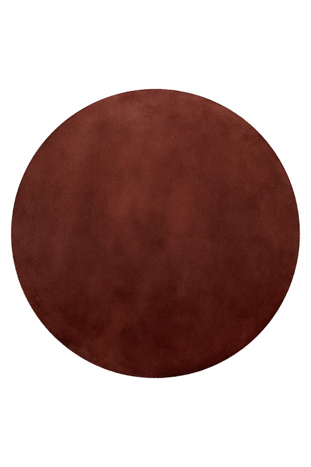 Tapis salon rond doux sensation peau de lapin ,  Anna