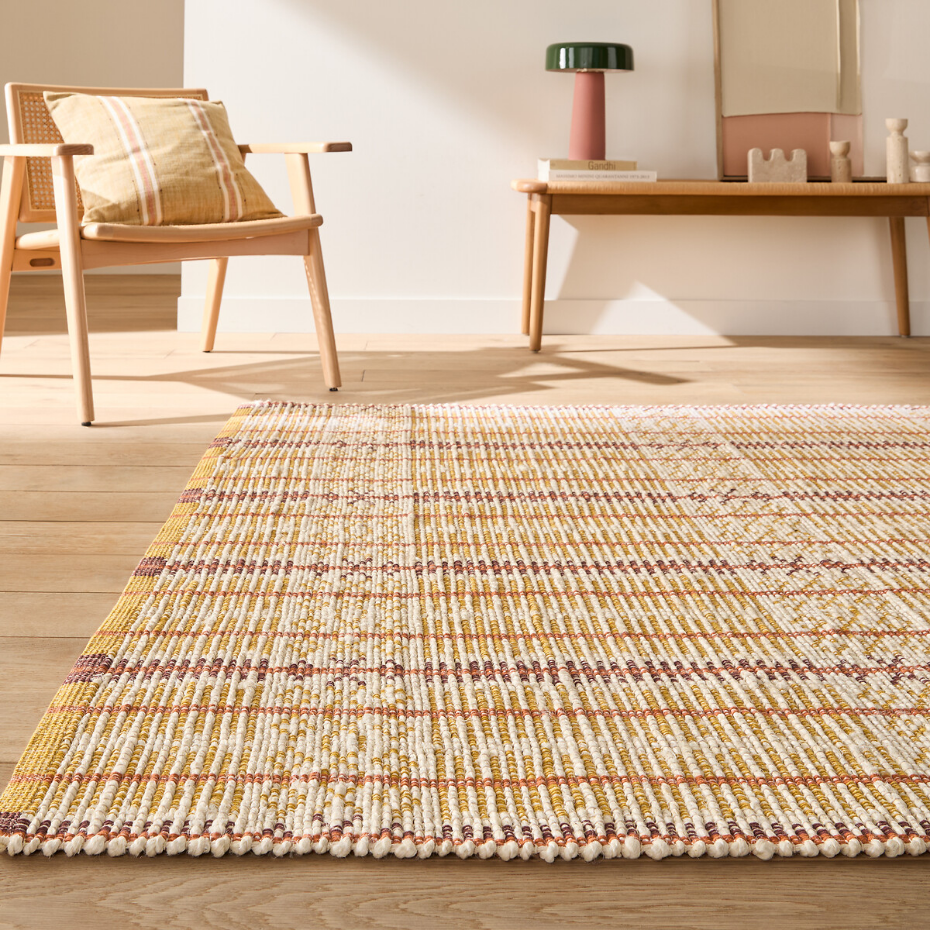 Tapis en 71% jute, motifs lignes, TRENZA