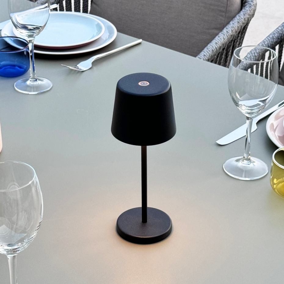 Lampe de table sans fil MINI KELLY Noir H22cm