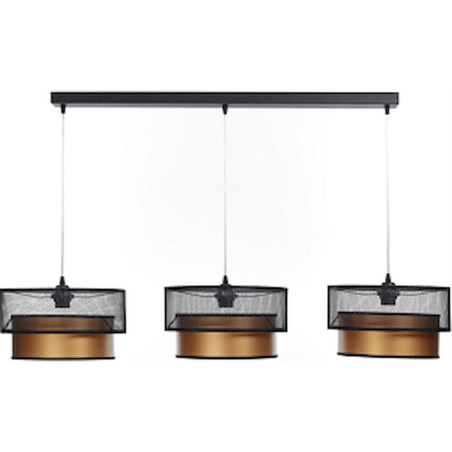 Suspension rectangulaire en PVC effet cuivre filet  Duo ellegant