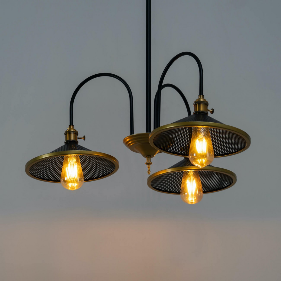 Suspension trio métal doré - HYPNOS