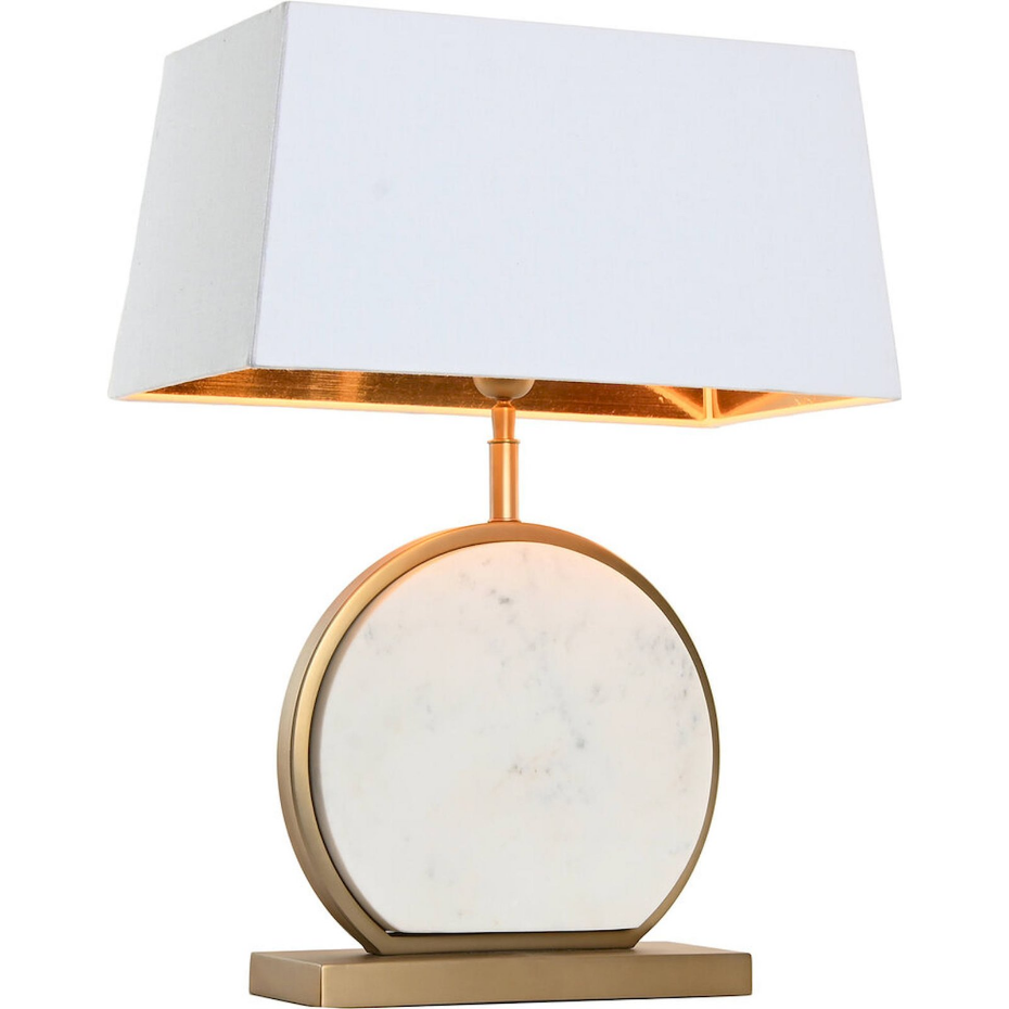 Lampe à poser en acier et marbre  rectangulaire Item Home India Lamps 1c25