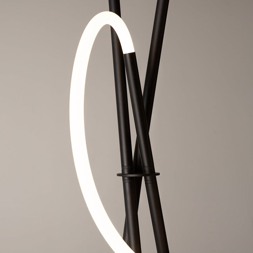 Lampadaire design tube lumineux à LED AURORA