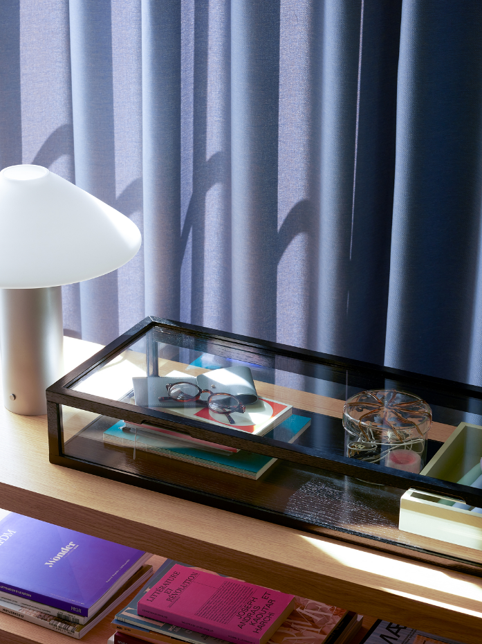 Lampe de table en fer et verre ORBIT