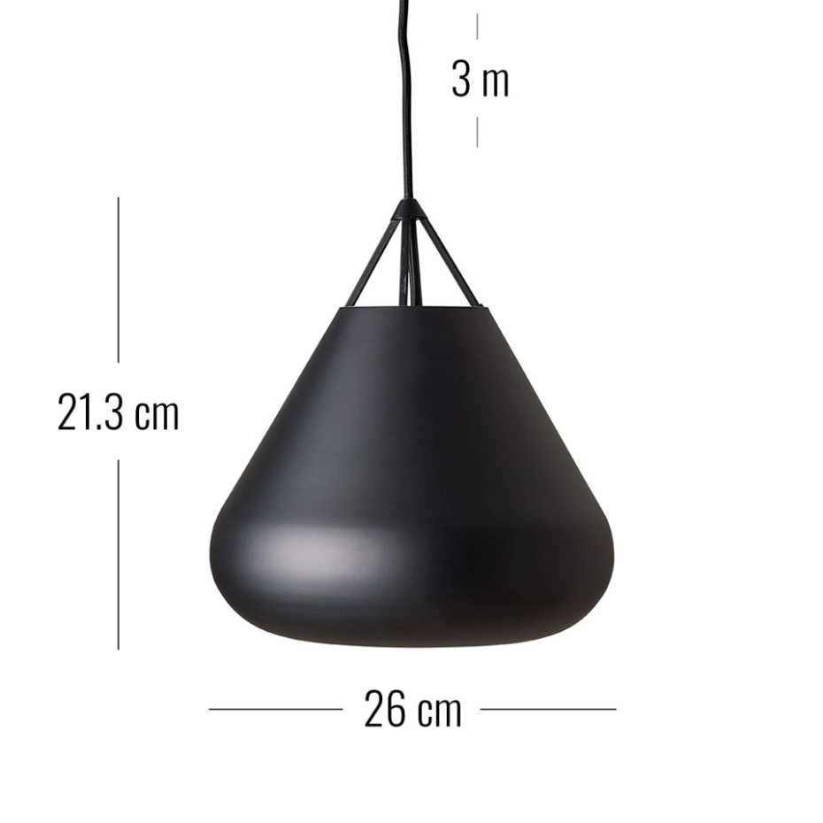 Suspension verre foncé VOLTA