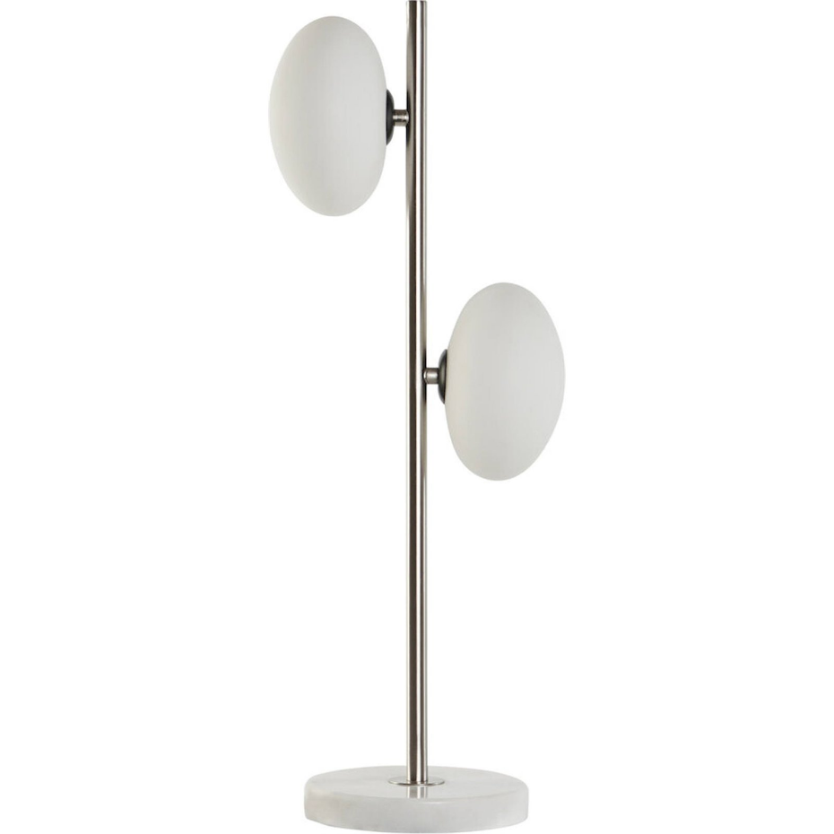 Lampe de table ronde en marbre et verre Moderno