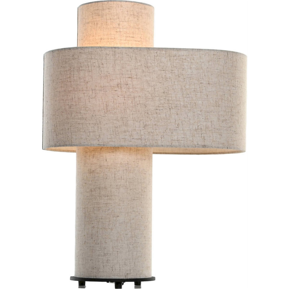 Lampe de table en métal et coton rectangulaire Urban
