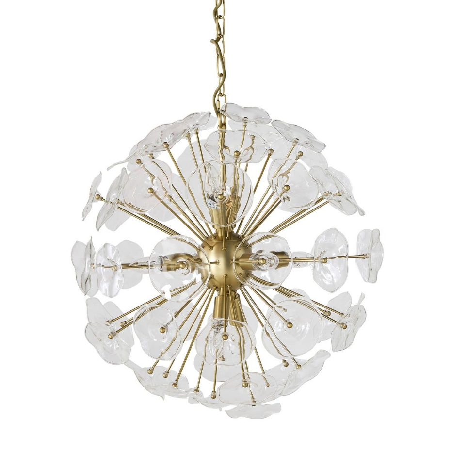 Lustre en verre et métal laiton DAHLIA