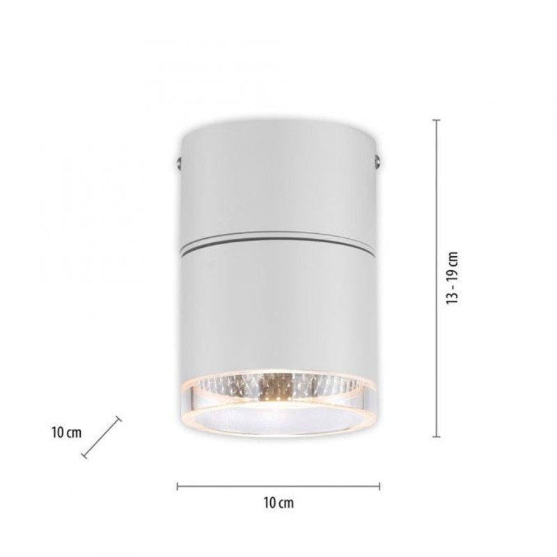 Gros Spot Nola Blanc Led Puissant Et Dimmable