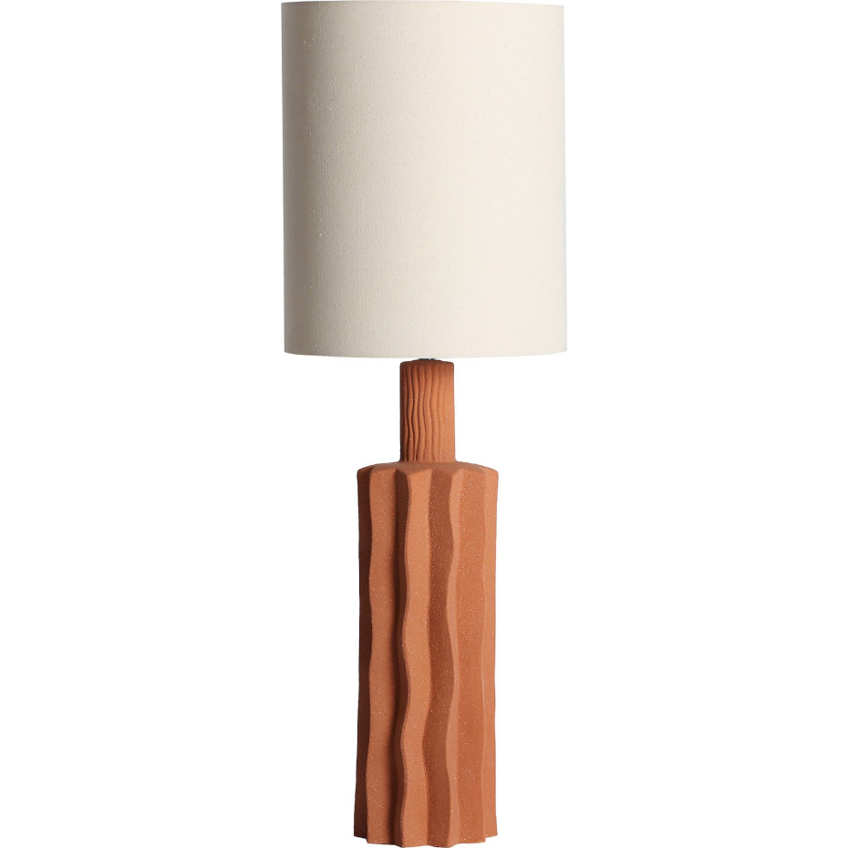 Lampe de table en céramique terracotta style contemporain