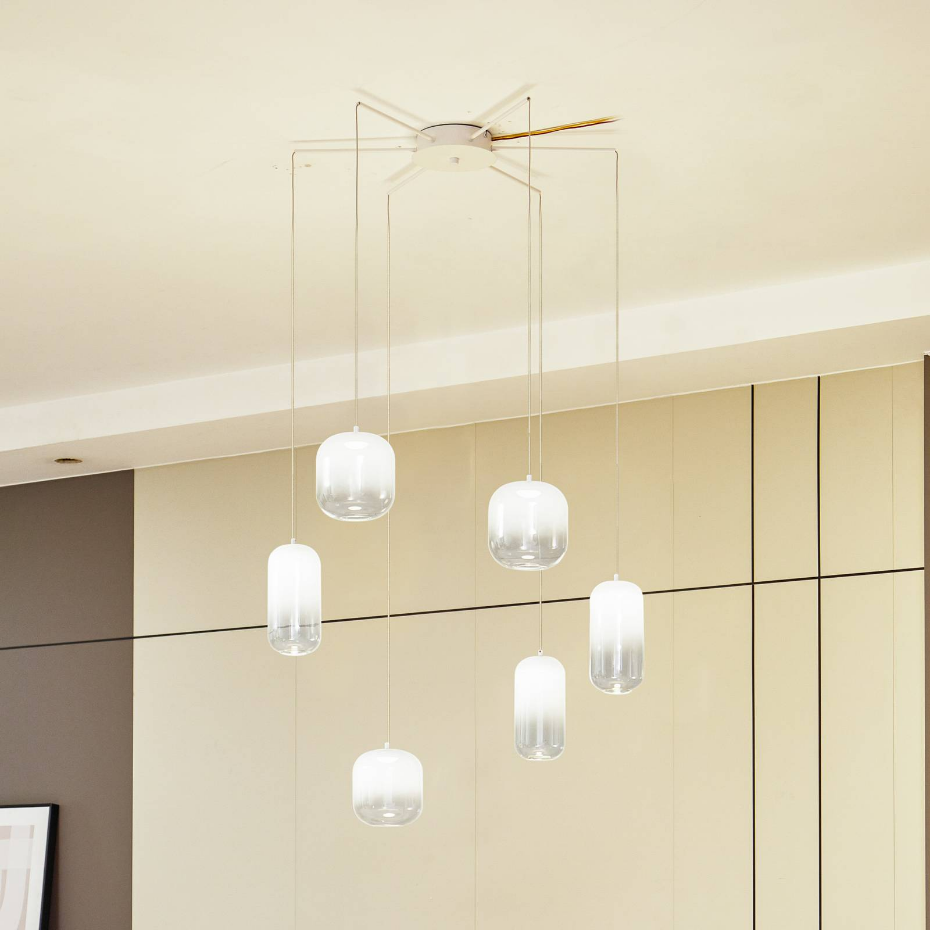 Suspension en verre moderneLED, Avelina